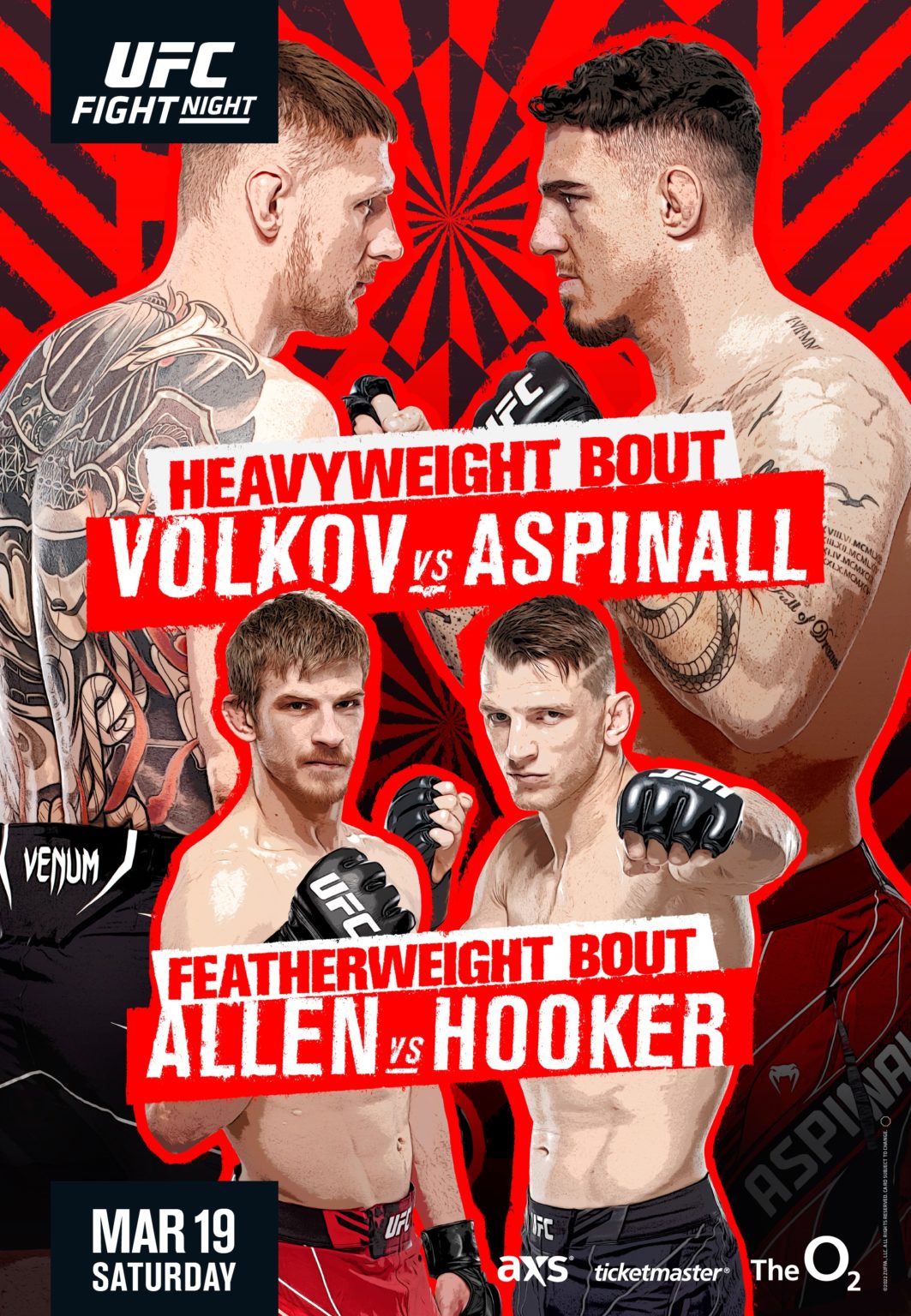 Volkov vs Aspinall, Hooker vs Allen, Pimblett vs Vargas Fight Picks