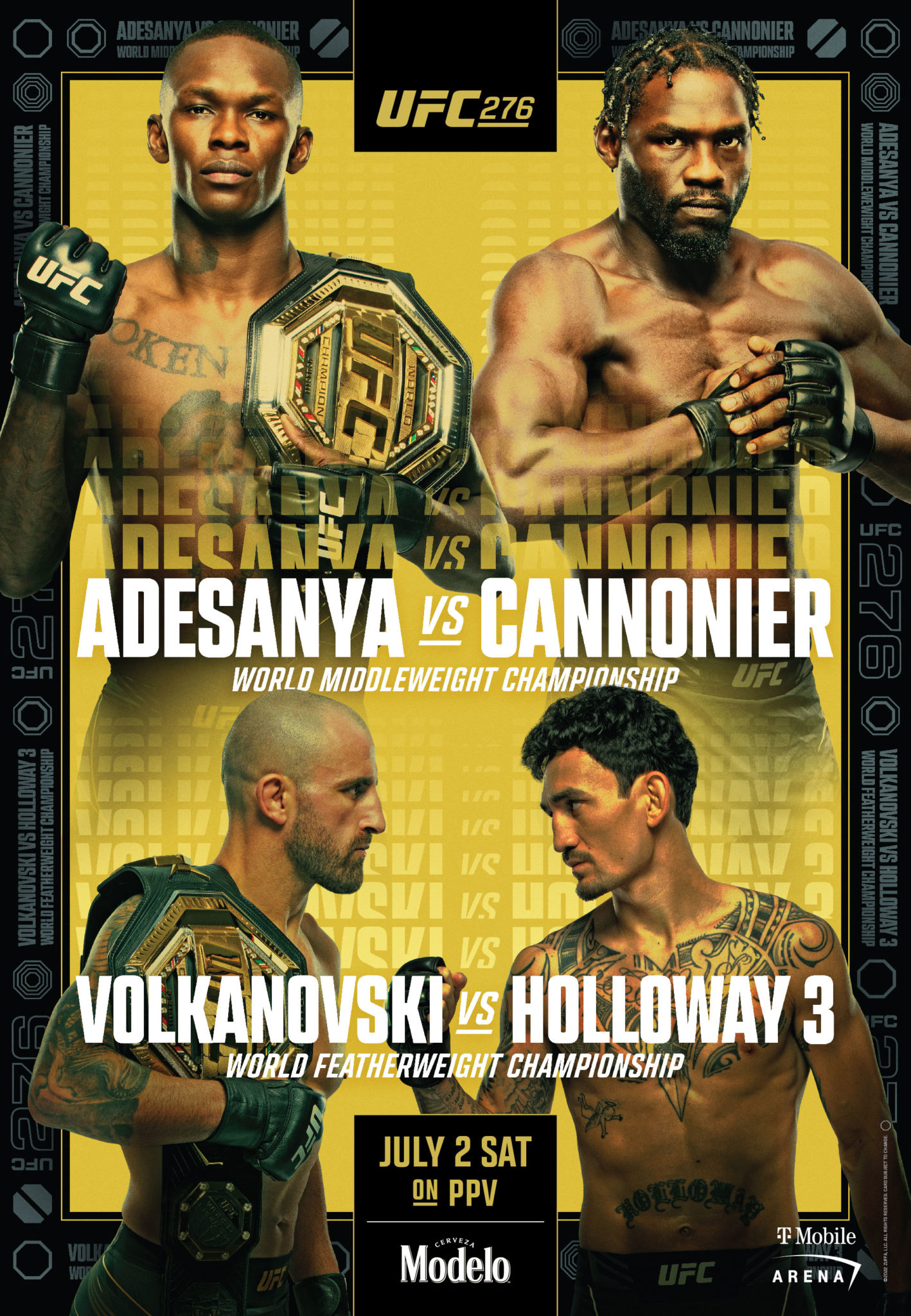 Adesanya vs Cannonier, Volkanovski vs Holloway 3, Strickland vs Pereira